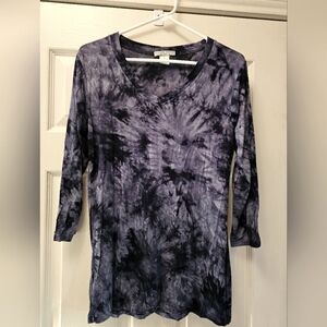 Alberto Makali Dark Purple Tie-Dye Tunic